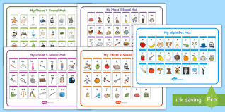 This animated phonics song helps children learn the sounds of the letters in the english alphabet. Phase 1 5 Alphabet Phonics Sounds Mat Pack Teacher Made