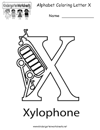 Kindergarten Letter X Coloring Worksheet Printable Alphabet Coloring Pages Alphabet Coloring Color Worksheets