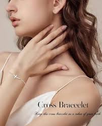 Amazon.com: Ladytree 925 Sterling Silver Cross Anklet Ankle Bracelet for  Women : Clothing, Shoes & Jewelry