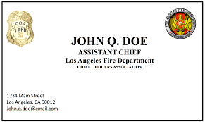 With fedex office, you can order business cards online or visit a nearby location for same day printing. Business Cards Los Angeles Fire Department Chief Officers Association