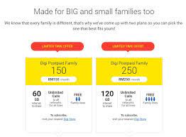 Digi also offers 50% off for all supplementary lines and you can share data from the principal line. Digi Has A New Postpaid Family Plan With 120gb Data Unlimited Calls 5 Lines From Rm150 Mo Zing Gadget