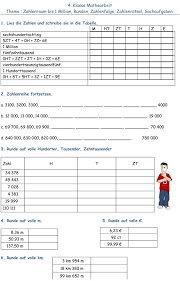 Klassenarbeit Zu Zahlenraum Bis 1000000 Lernen Tipps Schule Mathematikunterricht Matheunterricht