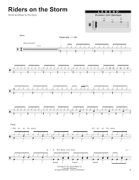 Rest in peace ray, you are with your old friend nowmust see for doors and jim morrison fans live video performance in hdthe song was recorded at the doors wo. Riders On The Storm Sheet Music The Doors Drums Transcription