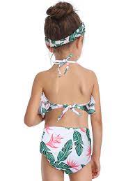Mommy And Me Matching Family Swimsuit 2pcs Ruffle Women Swimwear Kids Children Toddler Beachwear Sets Bikini Bathing Sui Bathing Suit Bikini Swimwear Swimsuits