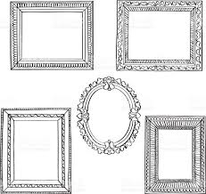 Different Kinds Of Elegant Ornate Frames In Line Art Style It Cadre Dessin Tatouage Encadre Typographie Manuscrite
