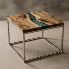 Square Epoxy Resin Table Personalized Live Edge Coffee Table Etsy Resin Table Epoxy Resin Table Wood Resin Table