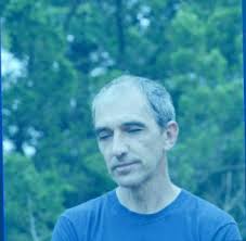 Robert Brawley (painting professor, University of Kansas), back deck, Kren  home, Tatarrax Drive, Manhattan, Kansas, October 27, 1987