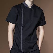 Polyester Cotton Short Sleeve Summer Chef Shirt Little Tailor Studio Chef Shirts Shirts Cotton Shorts