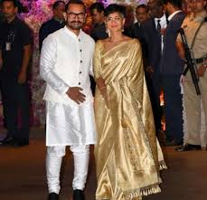 Amir Khan With His Wife At A Ambani Engagement Bash Bollywood Party Fashion Bollywood