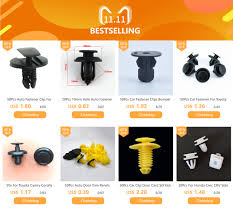 50Pcs Auto Door Sill Strip Trim Panel Retaining Clips Fasteners Plastic  Retainer Clip With Black Gasket For Hyundai Kia