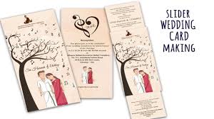 Digital invitations are trending and easy to make within a few invitation videos. Slider Card Wedding Invitation Making Video Youtube