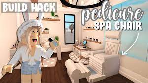 Bloxburg Pedicure Spa Chair Build Hack Roblox Youtube In 2021 Spa Chair Spa Room Ideas Unique House Design
