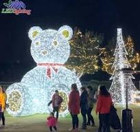 Large 3D LED Teddy Bear Motif Christmas Decoration for Outdoor Holiday &  Wedding for Landscape Decorations Halloween Festivities