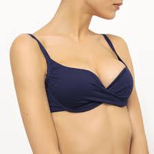 Today's la redoute top offers: Plain Push Up Crossover Twisted Mix And Match Bikini Top Navy Blue La Redoute Collections La Redoute