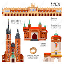 Sights Of Krakow, Poland. Cloth Hall, St. Florianâ€™s Gate, St ...