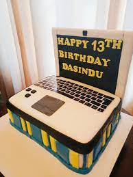 Details on the key board are done with royal icing as well as ed… Ak Cake Coner Laptop Design Birthday Cake Happy Facebook