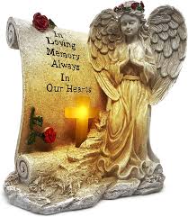 Condolence gifts other than flowers. Buy Oakiway Memorial Gifts Garden Angel Statue Sympathy Gift With Solar Led Light In Memory Of Loved One Condolence Gifts Bereavement Gifts Remembrance Gifts Cemetary Grave Decorations Online In Turkey B07yrr2z6w