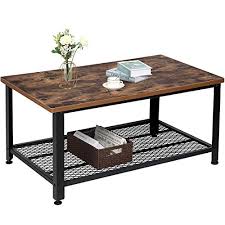 Open up with wide windows and a geometric rug. Tomcare Coffee Table Rustic Cocktail Table Living Room Table With Storage Shelf Mdf With Black Metal Frame Furniture Vintage Home Decor Large For Living Room Bedroom Buy Online In Maldives At Maldives Desertcart Com
