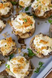 Preheat a saute pan and 1 tbsp of olive oil on medium high heat. Crab Stuffed Mushrooms Spend With Pennies