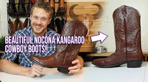Cowhide leather is common, but cowboy boots are also made out of ostrich, snakeskin. Nocona Kangaroo Cowboy Boots Are Awesome Youtube