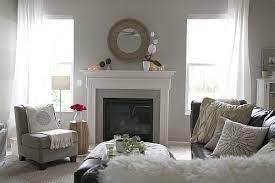 Living Rooms Valspar Bonsai Gray Walls Round Mirror Fireplace Gray Slippe Living Room Grey Brown Living Room Grey Walls Living Room