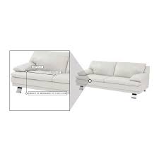 Wellington 104 wide faux leather corner sectional with ottoman. Rio White Leather Sofa El Dorado Furniture
