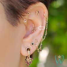 Hammered Serpent Stud In 2021 Earings Piercings Ear Jewelry Cool Ear Piercings
