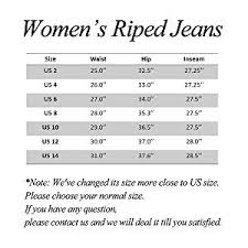Nasky Womens Ripped Skinny Jeans High Waisted Slim Fit