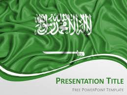 Saudia Arabia Flag Powerpoint Template Presentationgo Com Powerpoint Templates Powerpoint Templates