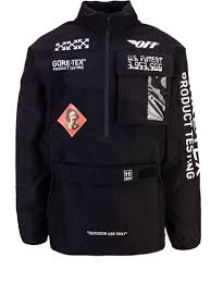Black And White Jacket Mens Off White Black Printed Jacket In 1001 Modesens Off White Jacket Jackets Print Jacket