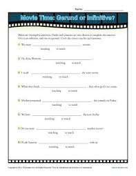 Movie Time Gerund Or Infinitive Verbal Worksheets About Time Movie Word Problem Worksheets Worksheets