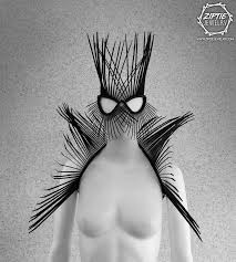 Black Cartoon Bird With Spiky Hair Black Zip Tie Maske Maskerade Maske Kostum Maske Unisex Etsy Masks Masquerade Masquerade Mask Costume Masquerade Mask