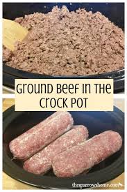 Ground Beef In The Crock Pot The Sparrow S Home Recipe In 2020 Crockpot Recipes Beef Cooking With Ground Beef Ground Beef Crockpot Recipes