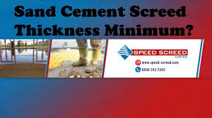 Sand Cement Screed Thickness Minimum Youtube