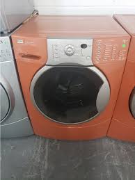 Electric dryer with smartdry plus technology in white. Kenmore Elite Orange Front Load Washer And Gas Dryer Set Out Of Stock Kimo S Appliances Van Nuys