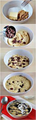 2 Minute Chocolate Chip Cookie For One Desserts Food Yummy Food