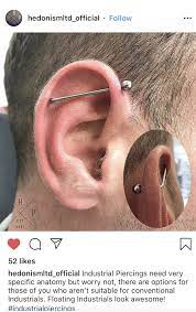 Industrial earrings for women men stainless steel industrial barbell industrial piercing jewelry industrial bar 14g 38mm 1 1/2 inch silver rose gold black 4.4 out of 5 stars 1,584 $9.99 $ 9. Pin By Ben On Tattoos Guys Ear Piercings Piercings For Men Eyebrow Piercing Men