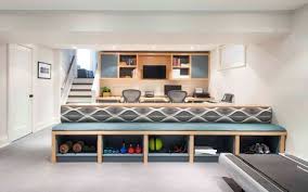 Integrated exercise room and office space. 23 Trendy Home Gym Office Combo Small Spaces Home Gym Office Combo Gym Room At Home Home Gym Design