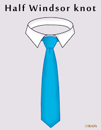 The thicker knot will fill up the larger space of a spread collar. Half Windsor Knot 101knots