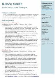 Assistant Account Manager Resume Samples Qwikresume
