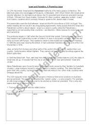 The one certainty is that every few years, at least, there will be a serious and violent crisis. Israel And Palestine A Phonetics Issue Esl Worksheet By Rgmontal