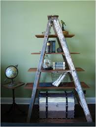 Vintage library style step ladder 170 cms to top platform. Top 10 Repurposed Old Ladders Furniture Makeover Diy Furniture Makeover Bookshelves Diy