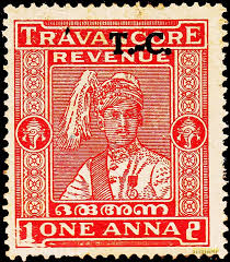 Heritage of India stamps site: India State Travancore-Cochin Fiscal Revenue stamps collection