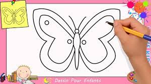 Comment dessiner un papillon FACILEMENT etape par etape pour ENFANTS 6 -  YouTube