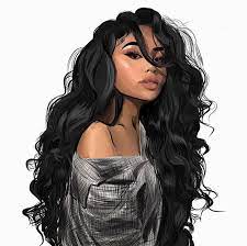 Black girl with purple hair | tumblr. Dope Art