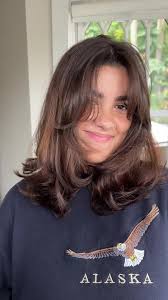 Chunky 90s layer ✂️ #90slayers #chunkylayers #curtainbangs #layeredhaircut  #bayareahairstylist #haircut #razorcut #shorthair #mediumhair #brunette  #freshcut #hairstylist #haircutting