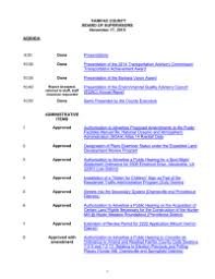 Fairfax County Board Of Supervisors November 17 2015 Agenda