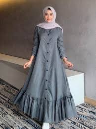 Model baju batik pria kekinian dengan motif klasik, busana via. 40 Model Baju Gamis Modern Dan Kekinian Update 2021 Hai Gadis