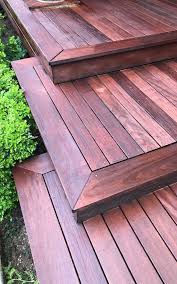 Old Ipe Hardwood Deck Refinished With Exoshield Walnut The Best Exterior Wood Stain Available Exoshield Is A L Staining Deck Deck Design Exterior Wood Stain