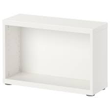 Meuble tv suspendu équipé de deux espaces de rangement : Besta Structure Blanc 60x20x38 Cm Ikea